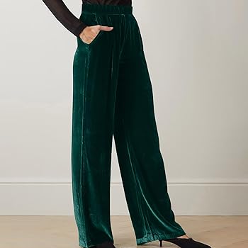 Amazon.com: Vintage Velvet Pants for Women High Waist